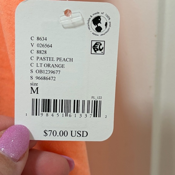 FP Movement Hot Shot Onesie NWT size Medium in Pastel Peach One Piece Jumpsuit - Picture 7 of 11